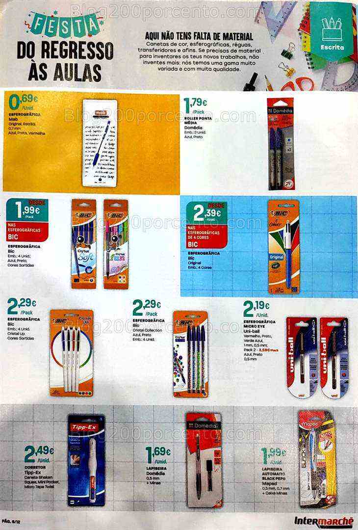 Antevisão Folheto INTERMARCHÉ Regresso às Aulas Promoções de 17 agosto a 20 setembro