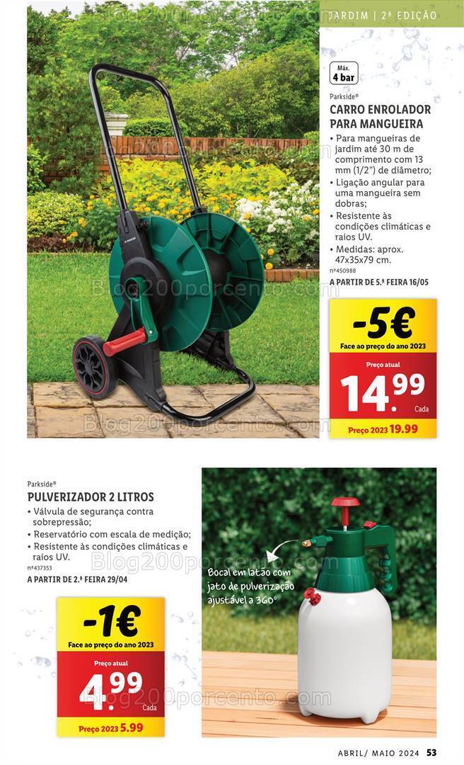 Antevisão Folheto LIDL Jardim Promoções a partir de 1 abril