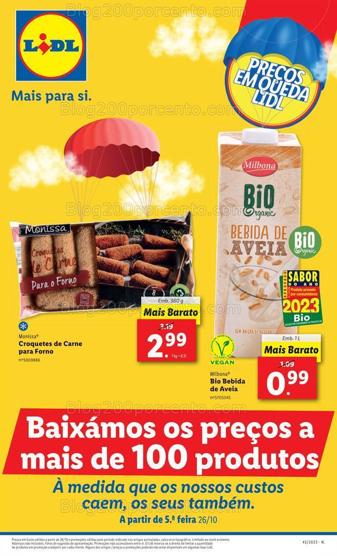 Antevisão Folheto LIDL Promoções de 26 outubro a 1 novembro
