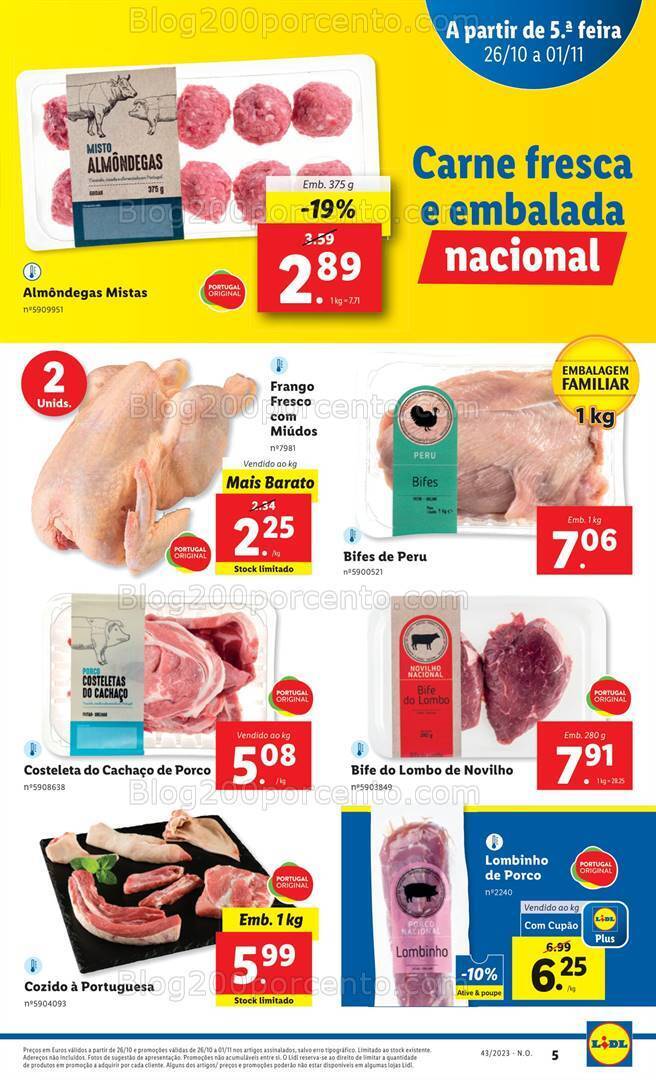 Antevisão Folheto LIDL Promoções de 26 outubro a 1 novembro