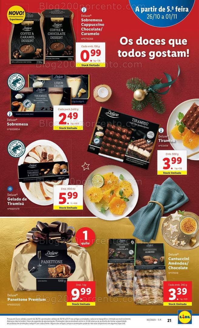 Antevisão Folheto LIDL Natal Promoções de 26 outubro a 1 novembro