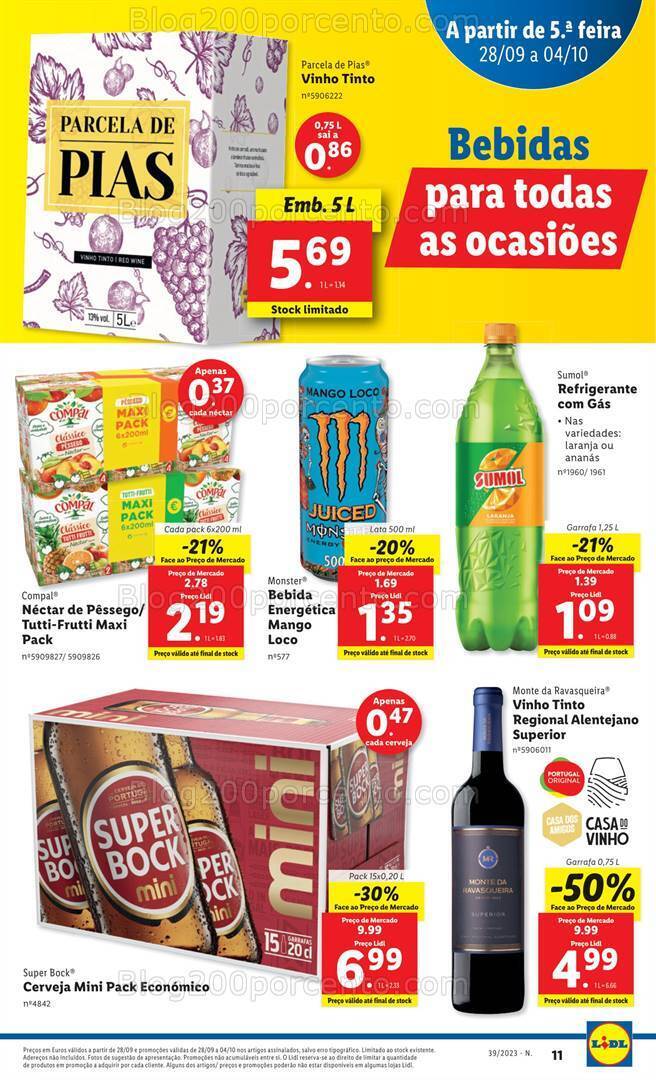 Antevisão Folheto LIDL Promoções de 28 setembro a 4 outubro