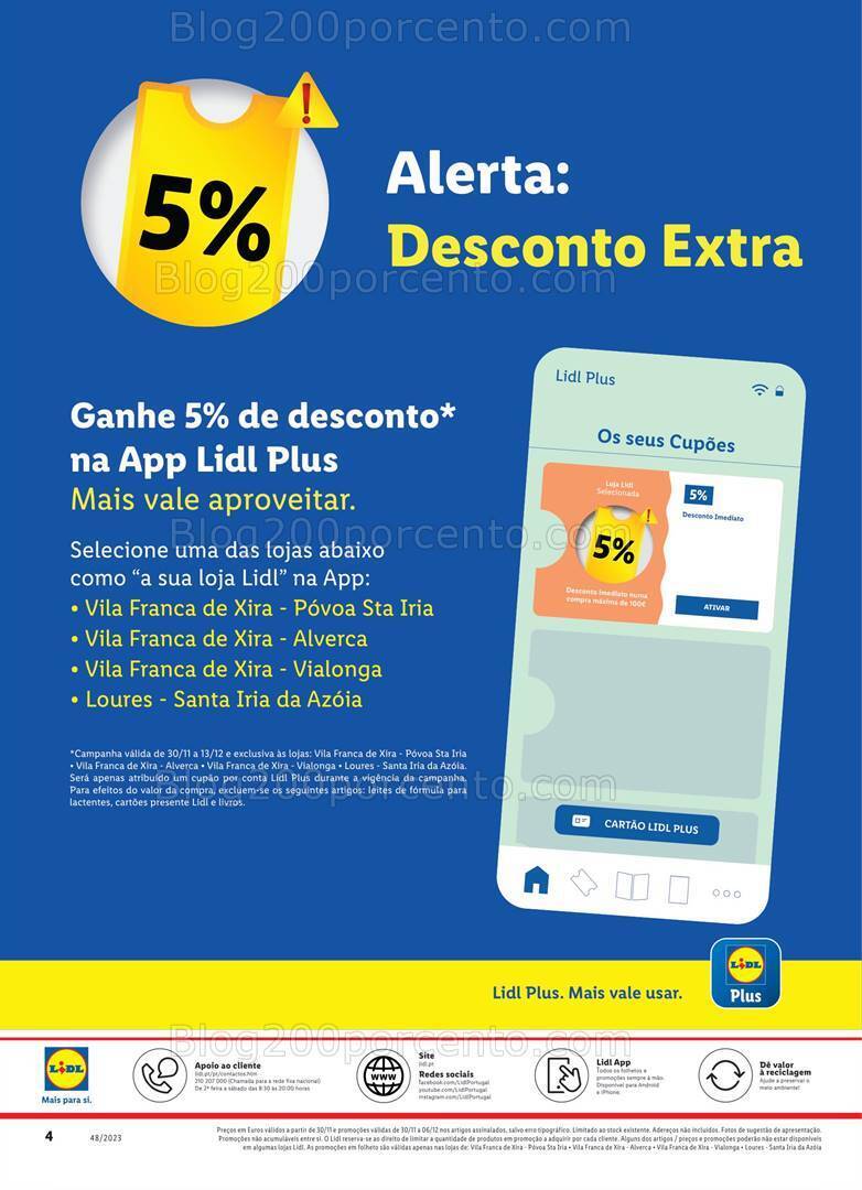 Antevisão Folheto LIDL Extra II Promoções de 30 novembro a 6 dezembro