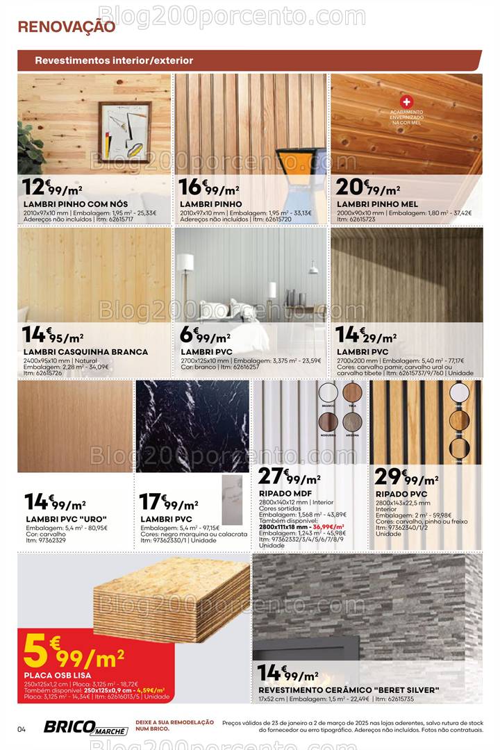 Antevisão Folheto BRICOMARCHÉ Renovação Promoções 23 janeiro a 2 março