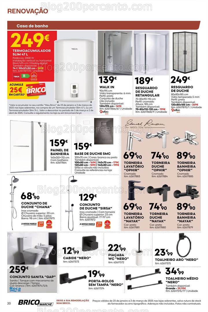 Antevisão Folheto BRICOMARCHÉ Renovação Promoções 23 janeiro a 2 março