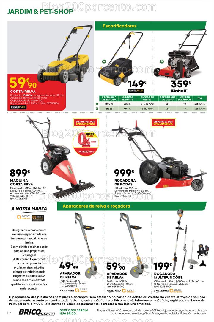 Antevisão Folheto BRICOMARCHÉ Especial Jardim e Pet-Shop Promoções de 20 março a 4 maio