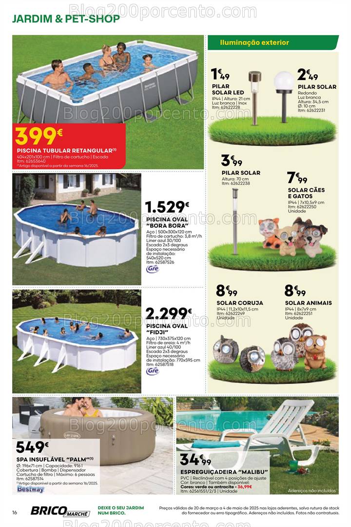 Antevisão Folheto BRICOMARCHÉ Especial Jardim e Pet-Shop Promoções de 20 março a 4 maio
