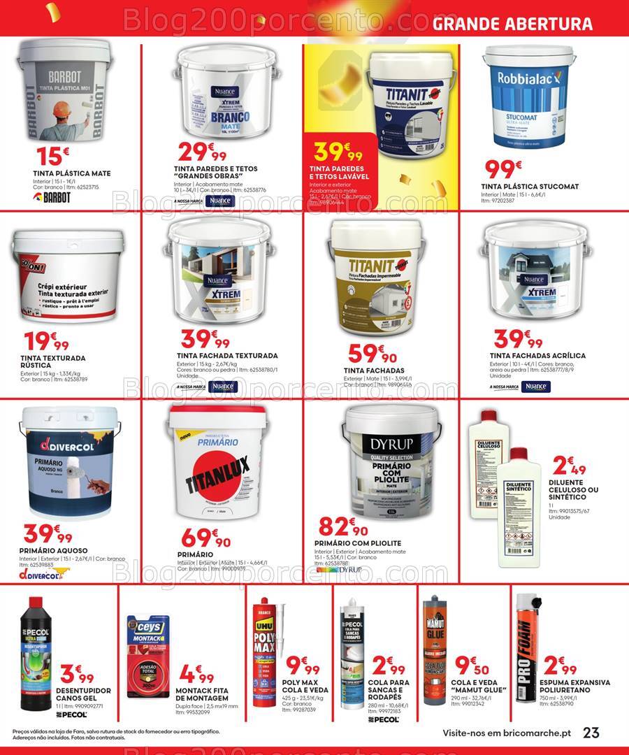 Antevisão Folheto BRICOMARCHÉ Abertura Faro Promoções de 25 julho a 11 agosto