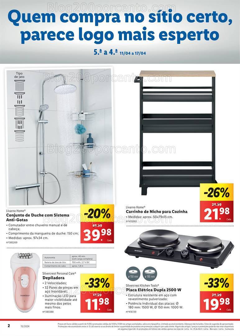 Antevisão Folheto LIDL Bazar Extra Promoções de 11 a 17 abril