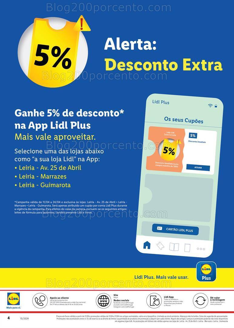 Antevisão Folheto LIDL Bazar Extra Promoções de 11 a 17 abril