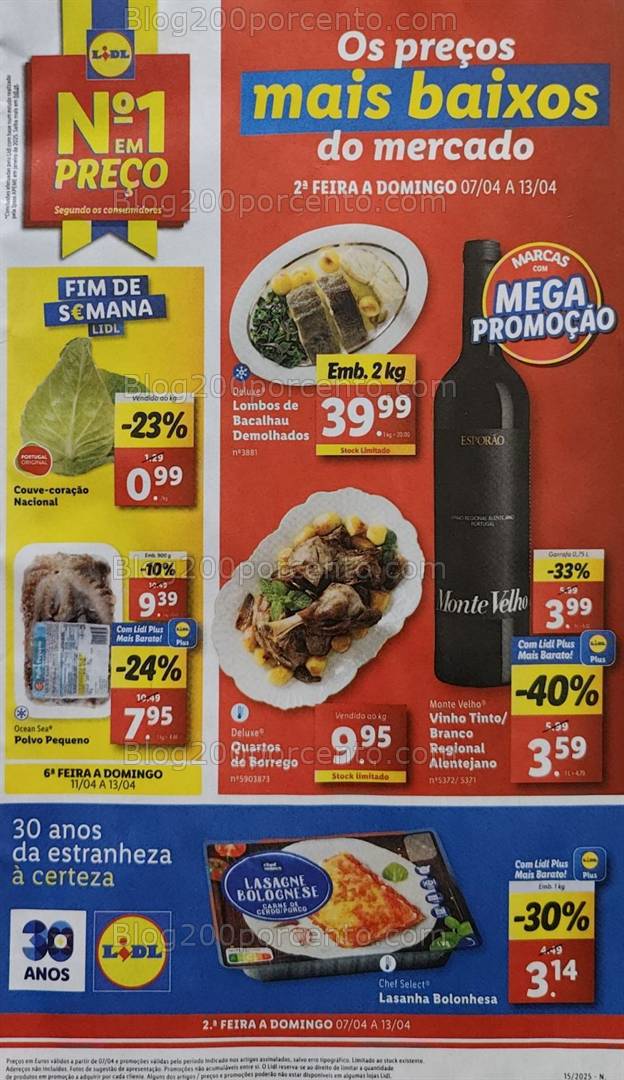 Antevisão Folheto LIDL Promoções de 7 a 13 abril