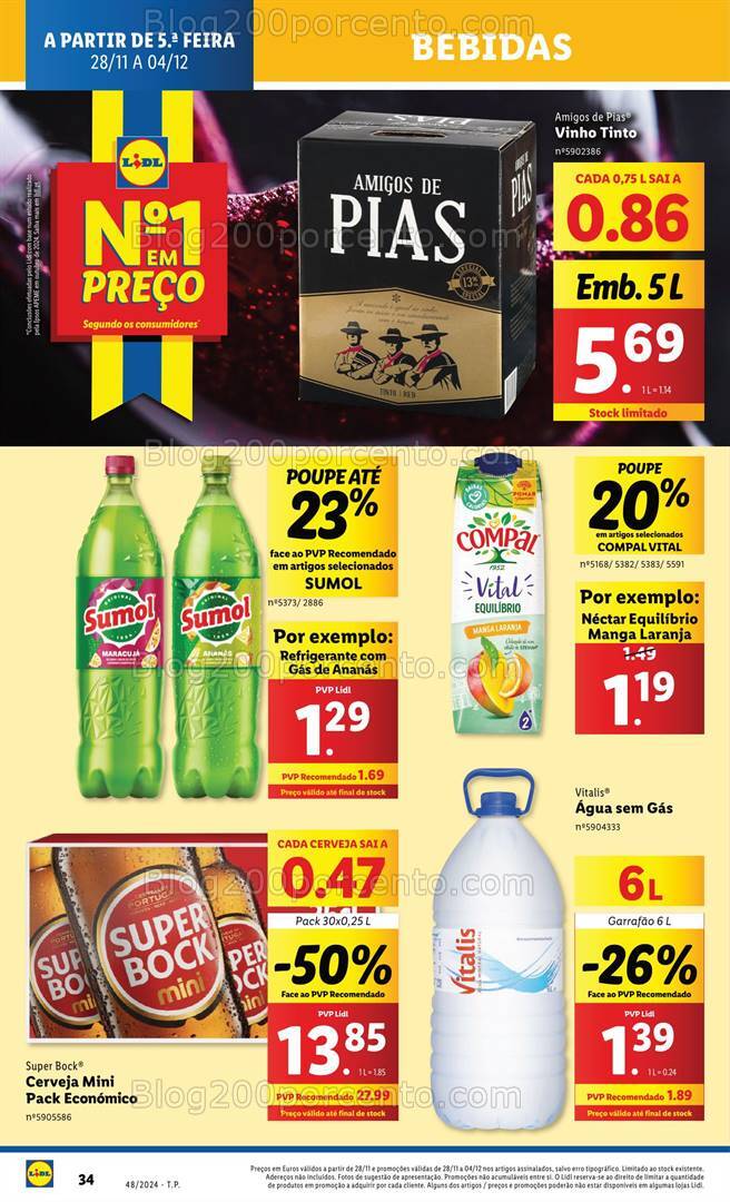 Antevisão Folheto LIDL Promoções de 28 novembro a 4 dezembro