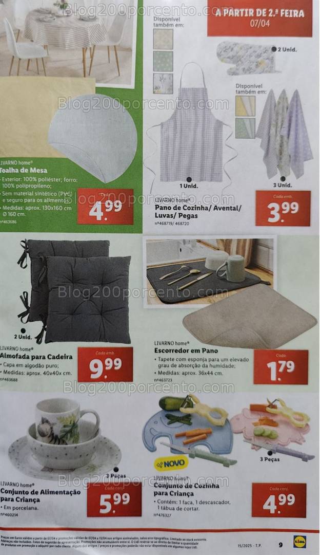Antevisão Folheto LIDL Bazar Páscoa Promoções de 7 a 13 abril