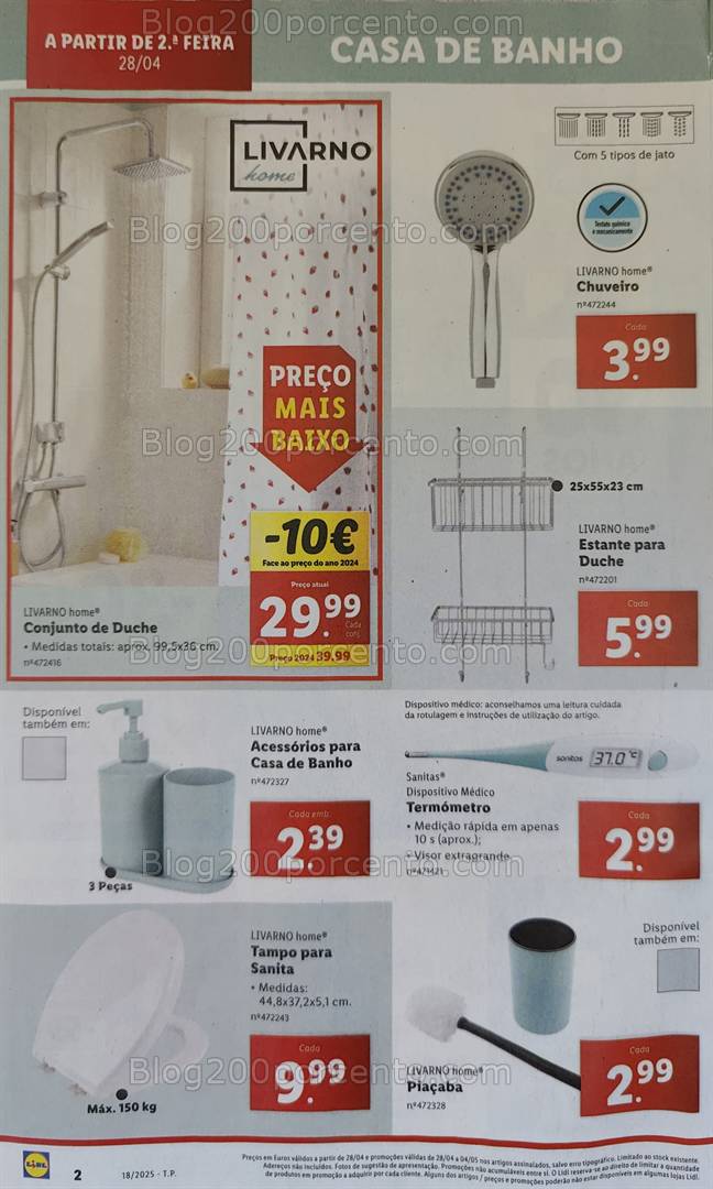 Antevisão Folheto LIDL Bazar Promoções de 28 abril a 8 maio