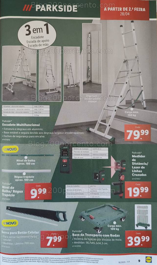 Antevisão Folheto LIDL Bazar Promoções de 28 abril a 8 maio