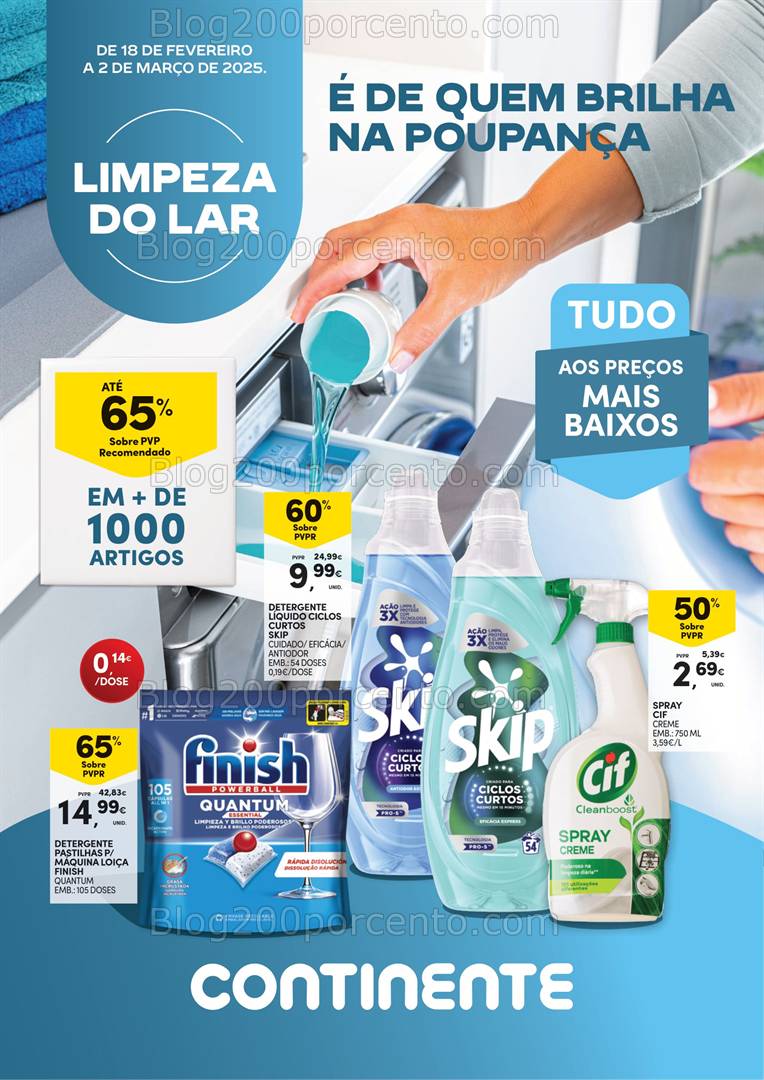 Antevisão Folheto CONTINENTE Limpeza do Lar - 18 fevereiro a 2 março