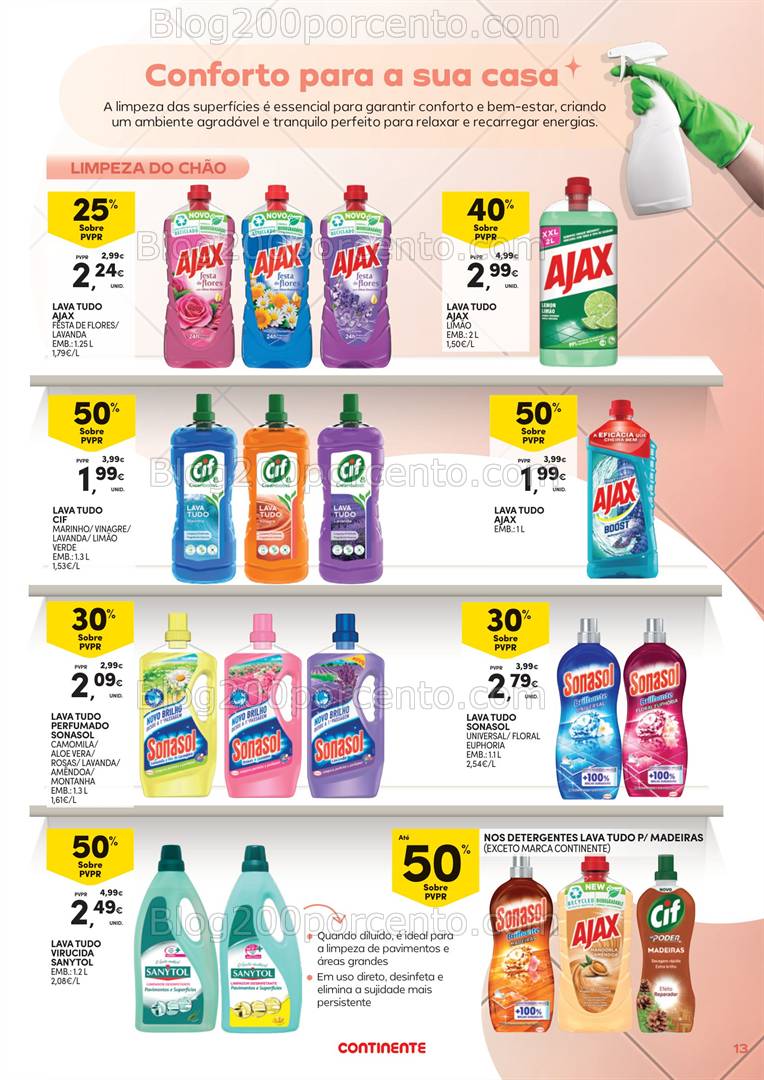 Antevisão Folheto CONTINENTE Limpeza do Lar - 18 fevereiro a 2 março