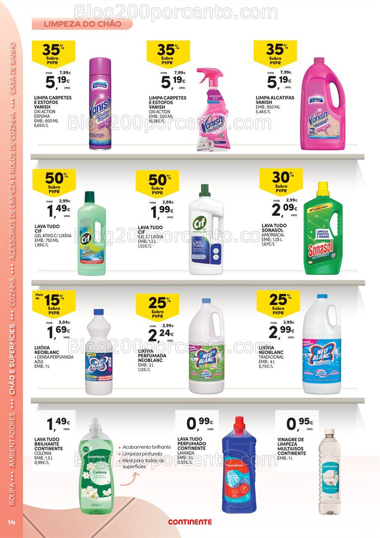 Antevisão Folheto CONTINENTE Limpeza do Lar - 18 fevereiro a 2 março