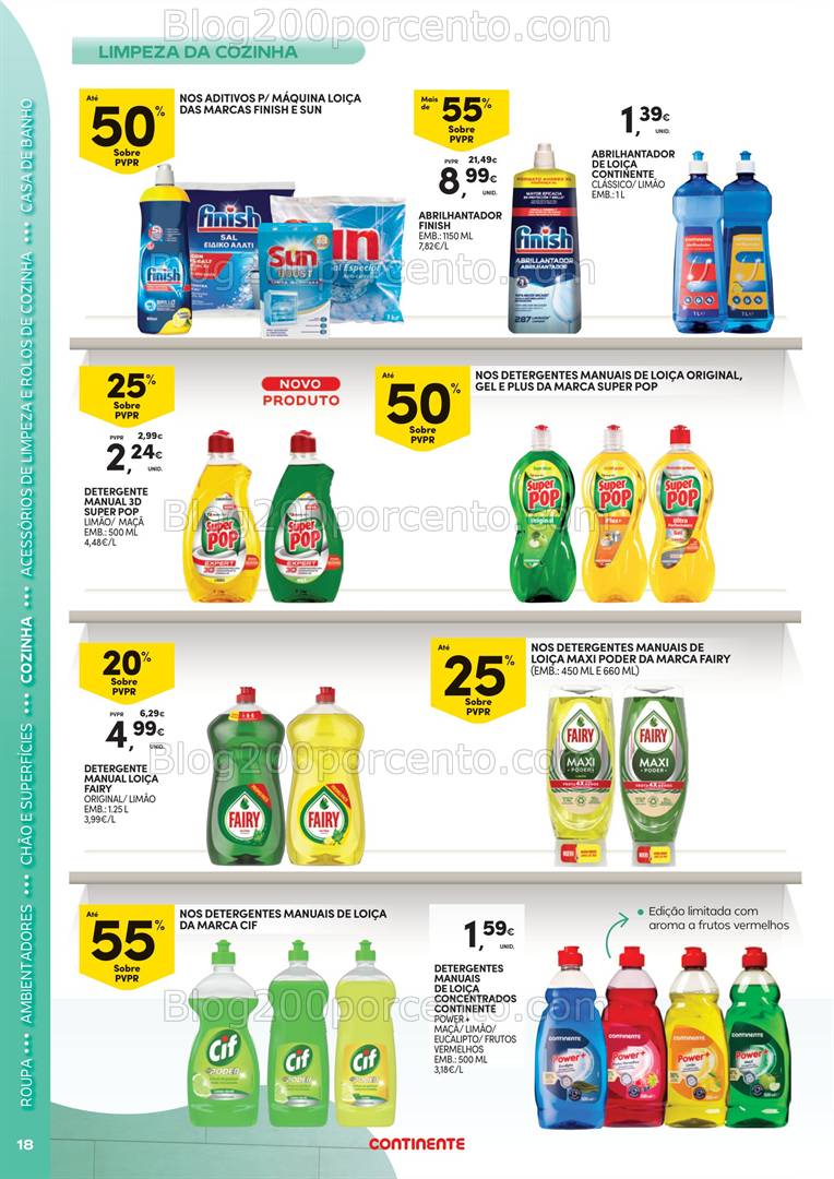 Antevisão Folheto CONTINENTE Limpeza do Lar - 18 fevereiro a 2 março