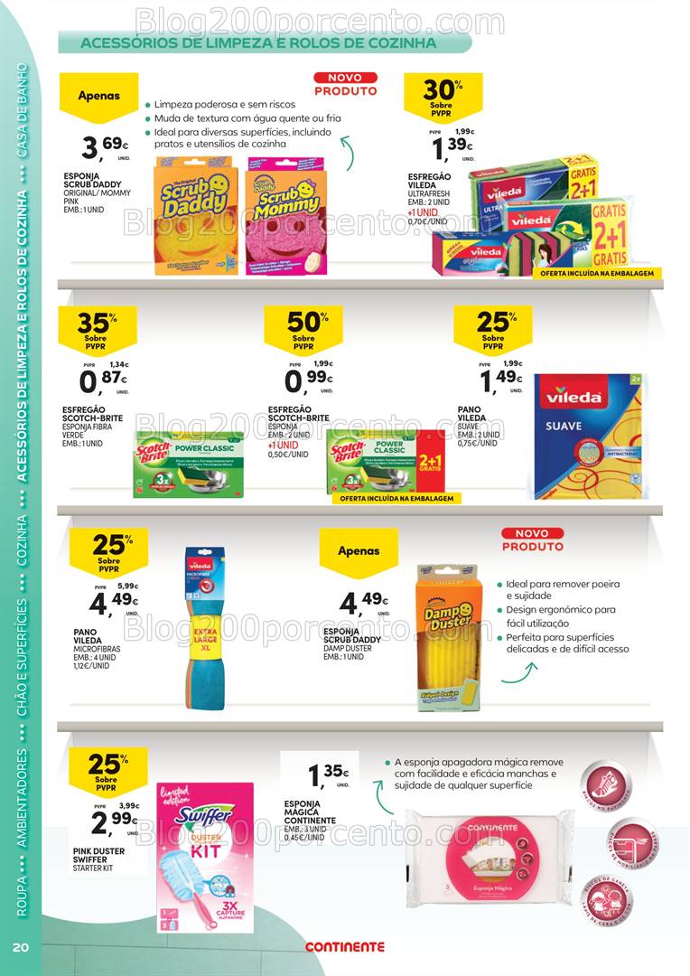 Antevisão Folheto CONTINENTE Limpeza do Lar - 18 fevereiro a 2 março