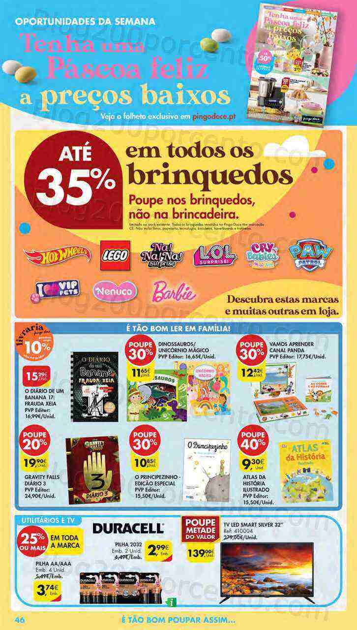 Antevisão Folheto PINGO DOCE Lojas Norte Promoções de 4 a 10 abril