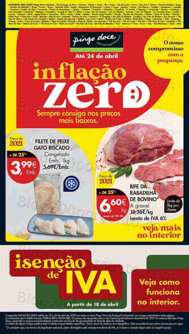 Antevisão Folheto PINGO DOCE Lojas Norte Promoções de 18 a 24 abril