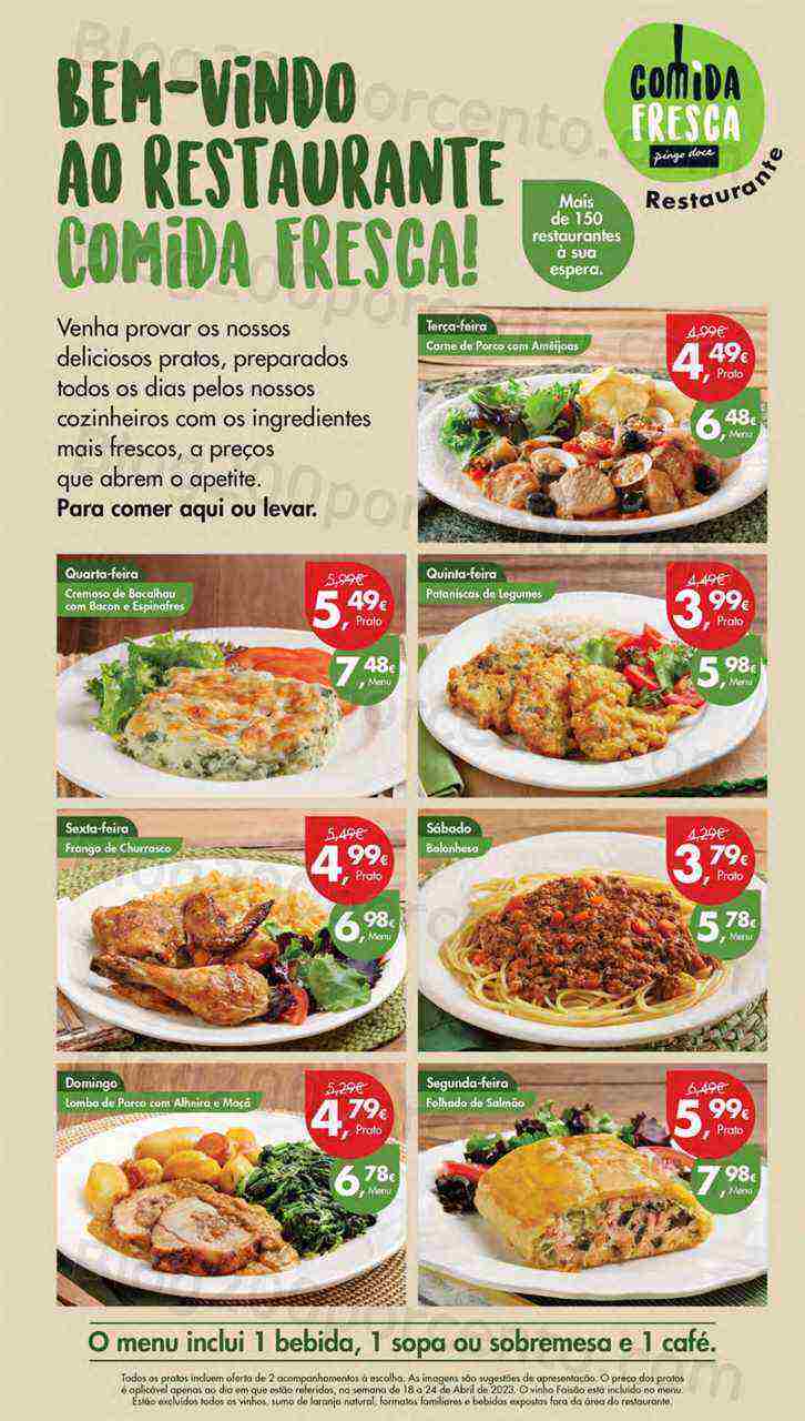 Antevisão Folheto PINGO DOCE Lojas Norte Promoções de 18 a 24 abril