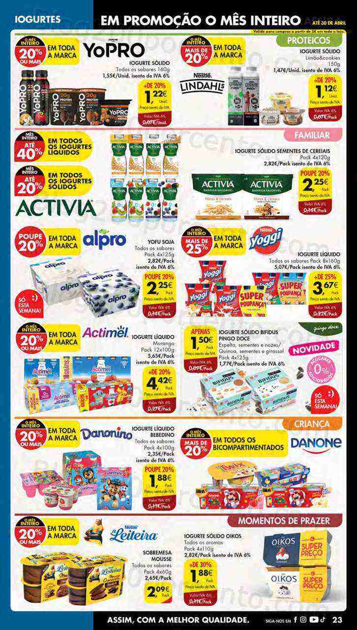 Antevisão Folheto PINGO DOCE Lojas Norte Promoções de 18 a 24 abril