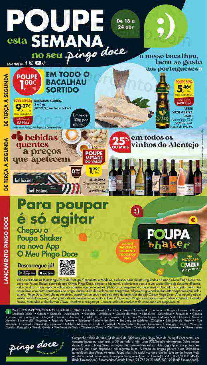 Antevisão Folheto PINGO DOCE Lojas Norte Promoções de 18 a 24 abril