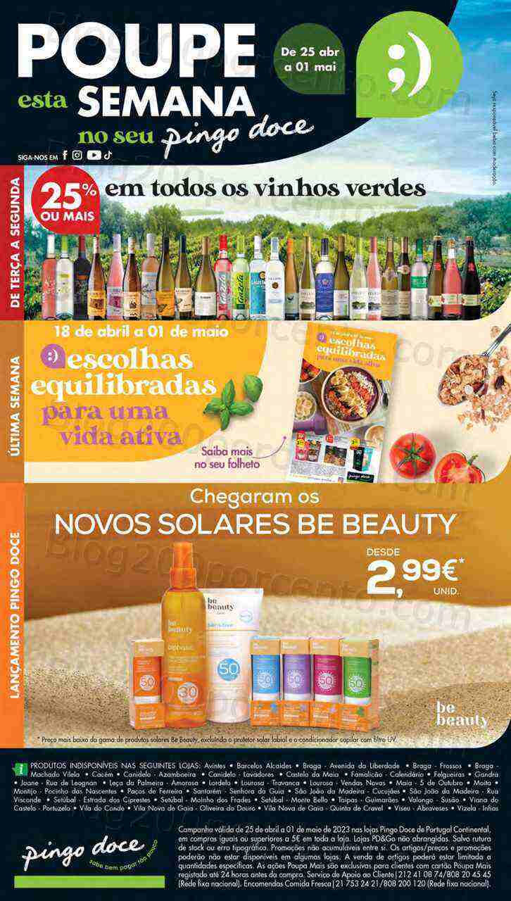 Antevisão Folheto PINGO DOCE Lojas Norte Promoções de 25 abril a 1 maio