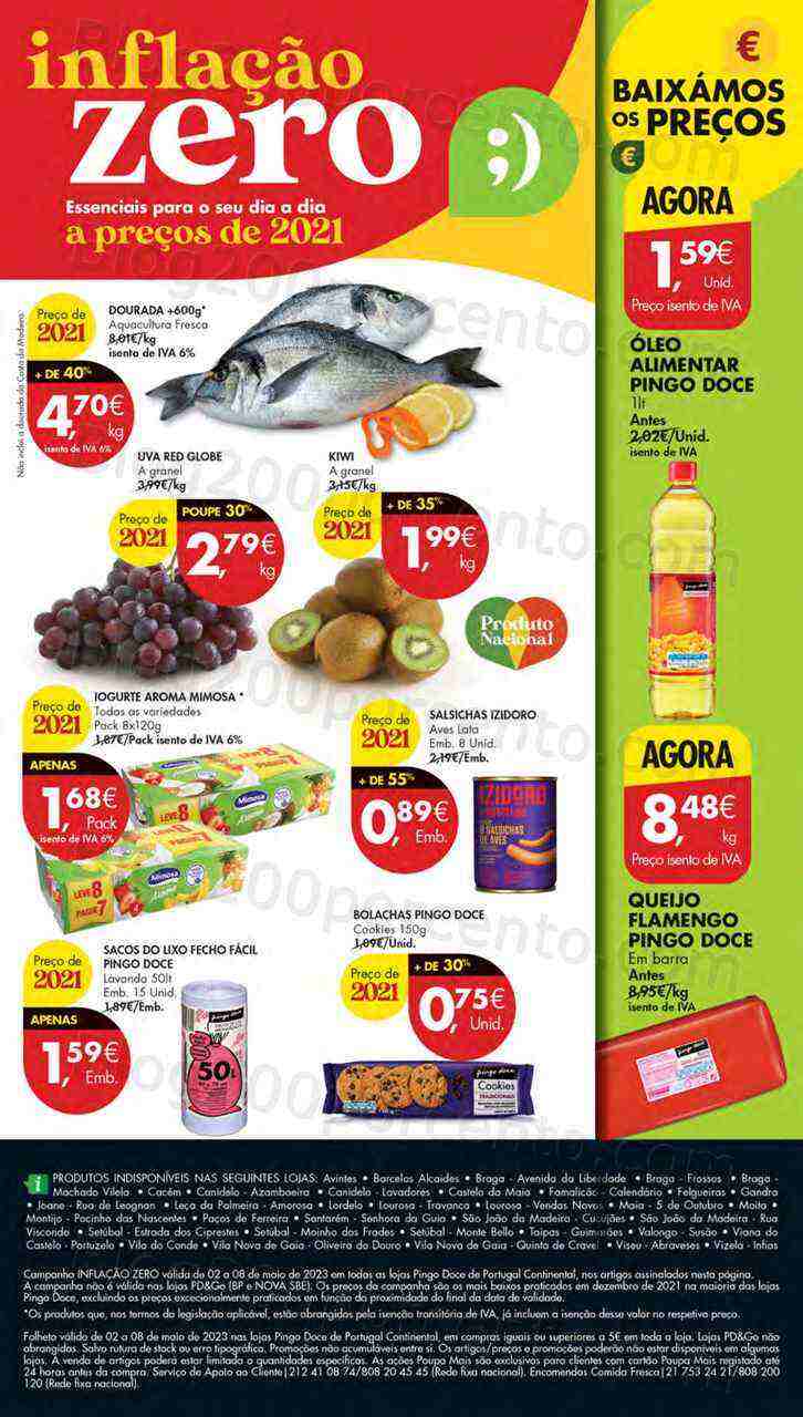 Antevisão Folheto PINGO DOCE Lojas Norte Promoções de 2 a 8 maio
