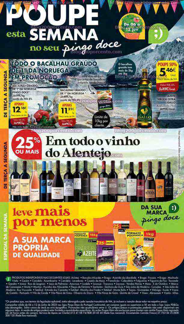 Antevisão Folheto PINGO DOCE Lojas Norte Promoções de 6 a 12 junho