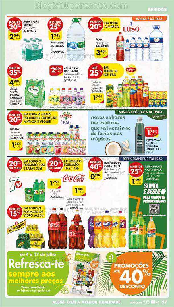 Antevisão Folheto PINGO DOCES Lojas Norte Promoções de 11 a 17 julho