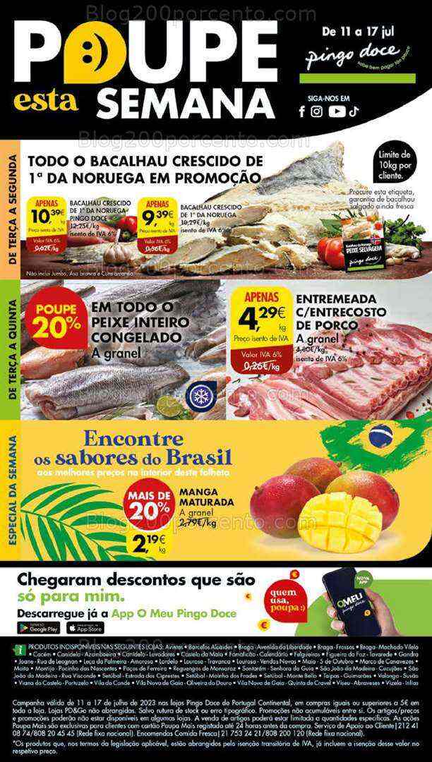 Antevisão Folheto PINGO DOCES Lojas Norte Promoções de 11 a 17 julho