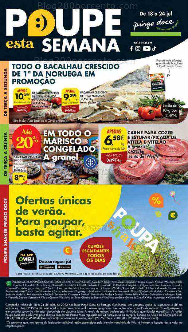 Antevisão Folheto PINGO DOCE Lojas Norte Promoções de 18 a 24 julho