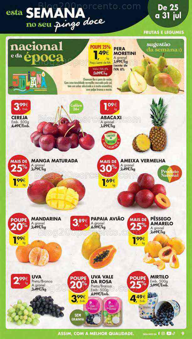 Antevisão Folheto PINGO DOCE Norte Promoções de 25 a 31 julho