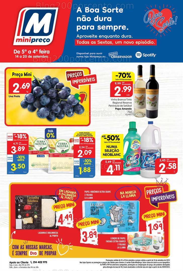 Antevisão Folheto MINIPREÇO Promoções de 14 a 20 setembro