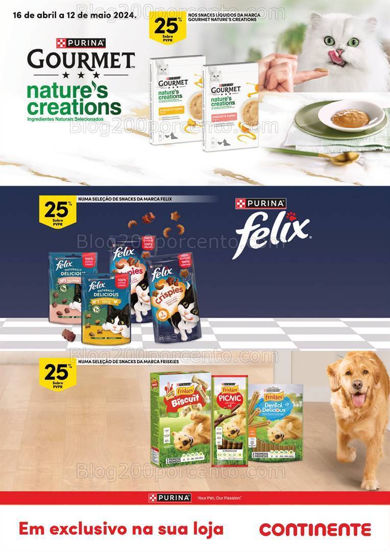 Antevisão Folheto CONTINENTE Pet Care Promoções de 16 abril a 12 maio