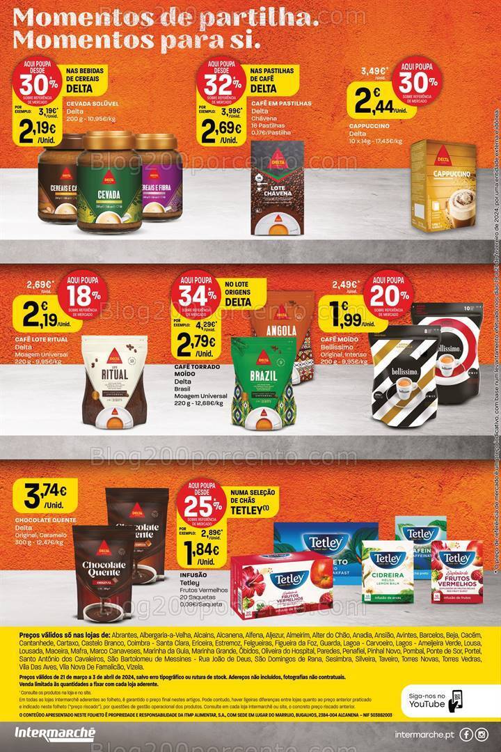Antevisão Folheto INTERMARCHÉ Especial Cafés Promoções de 21 março a 3 abril
