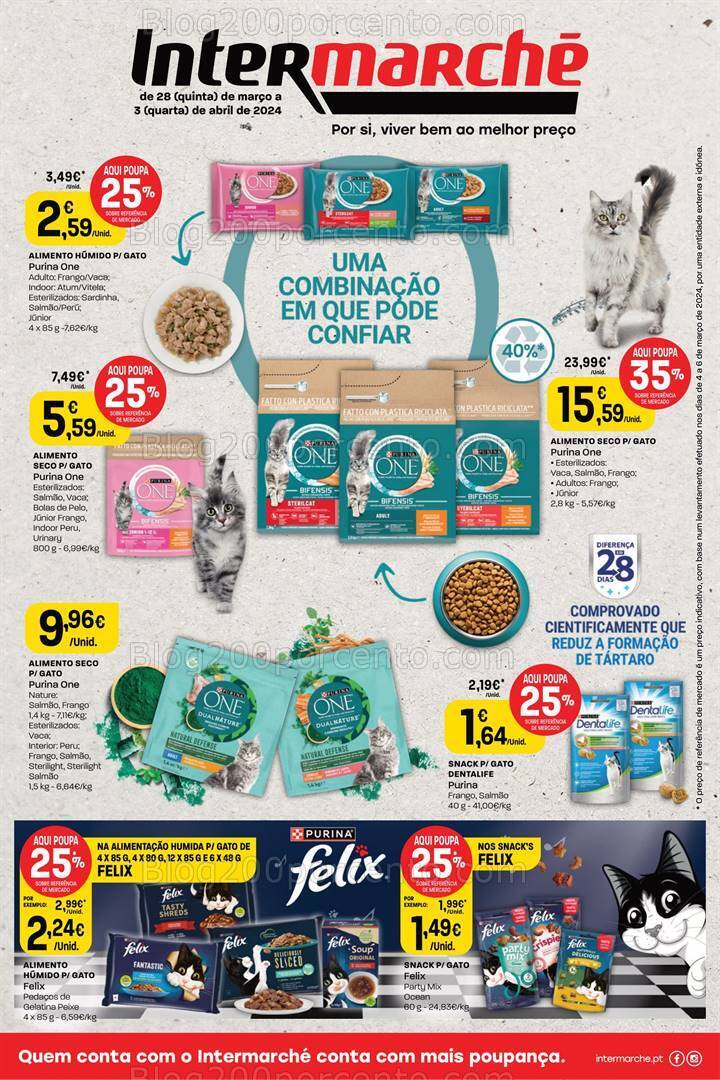 Antevisão Folheto INTERMARCHÉ Especial Pets Promoções de 28 março a 3 abril