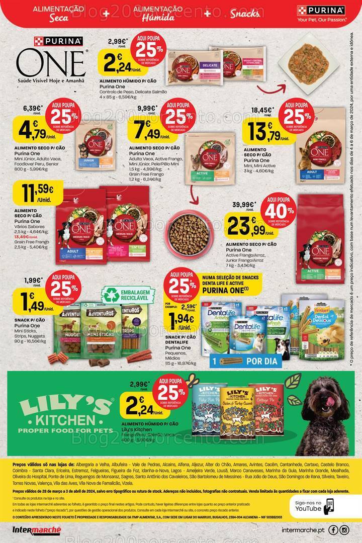 Antevisão Folheto INTERMARCHÉ Especial Pets Promoções de 28 março a 3 abril