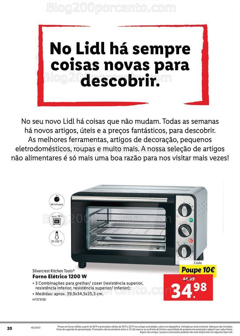 Antevisão Folheto LIDL Aberturas Promoções de 16 a 22 novembro