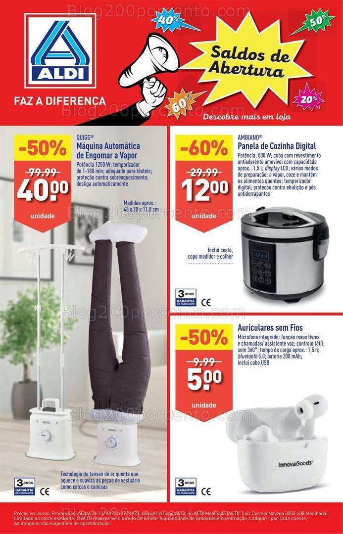 Antevisão Folheto ALDI Abertura Mealhada Promoções de 13 a 19 outubro