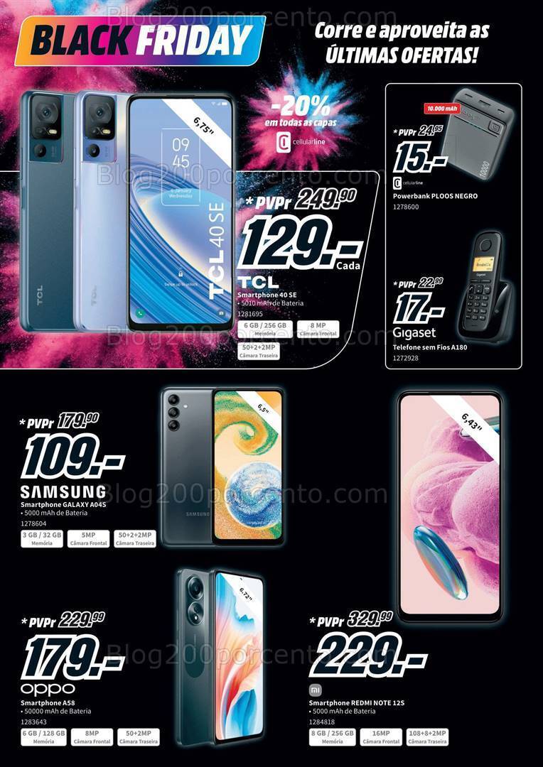 Antevisão Folheto MEDIAMARKT Black Friday Promoções de 23 a 26 novembro