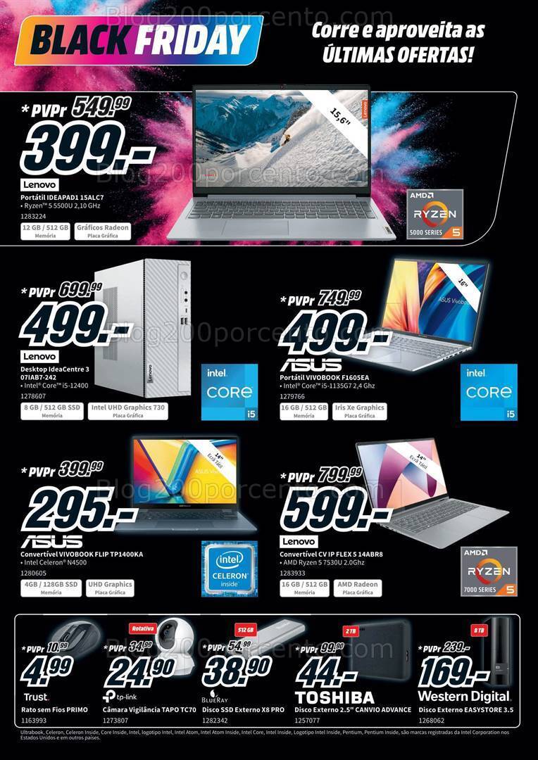 Antevisão Folheto MEDIAMARKT Black Friday Promoções de 23 a 26 novembro