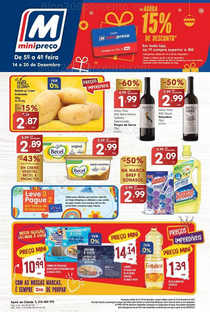 Antevisão Folheto MINIPREÇO Promoções de 14 a 20 dezembro