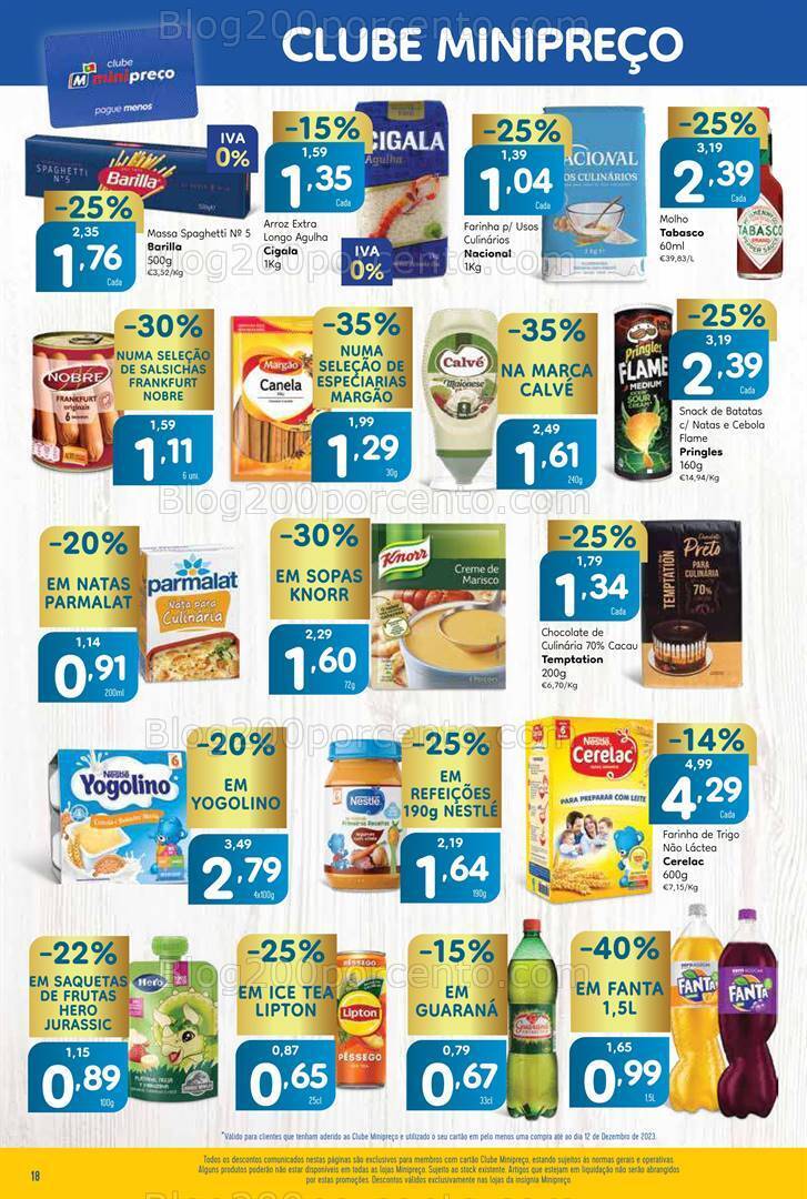 Antevisão Folheto MINIPREÇO Promoções de 14 a 20 dezembro