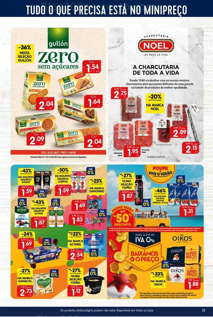 Antevisão Folheto MINIPREÇO Promoções de 17 a 23 agosto