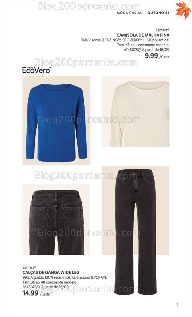 Antevisão Folheto LIDL Esmara Moda Outono - Inverno Promoções a partir de 16 setembro