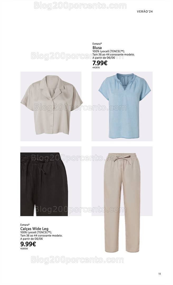 Antevisão Folheto LIDL Especial Esmara Moda Verão Promoções a partir de 3 junho